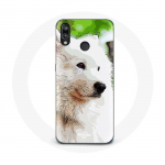 Coque pour Huawei P20 Lite Chien Samoy&egrave;de Blanc balta