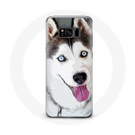 Coque pour Samsung Galaxy S8 Plus Husky Blanc de Sib&eacute;rie Yeux Bleus
