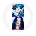 Coque pour Samsung Galaxy A51 Blackpink Groupe K-pop Filles Lisa et Jisoo Lovesick girls poster the album