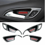 ABS Carbon Fiber style Inner Door Handle Cover Protection Trim Sticker For Chevrolet Equinox 2017 2018 Accessories 4Pcs/Set black