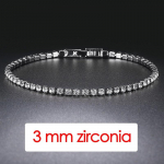 Hiphop teniso apyrankė Homme Iced Out 3/4/5 mm kubinio cirkonio kristalo vyri&scaron;ka grandinėlė ant rankų Hip-hop gatvės aprangos papuo&scaron;alai Vyri&scaron;ki H086 17cm