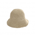 Moteri&scaron;ka vasaros vienspalvė austinė &scaron;iaudinė kepurė nuo saulės Sulankstoma plataus kra&scaron;to tu&scaron;čiavidurė, kvėpuojanti, kreminė nuo saulės paplūdimio kepurė