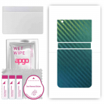 apgo Protective Skin Sticker for the back compatible with Samsung Galaxy Z Flip 3, Wrap Film, Foil, Vinyl - Pattern Carbon Chameleon CAKA1