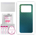 apgo Protective Skin Sticker for the back compatible with Xiaomi Poco M4 Pro, Wrap Film, Foil, Vinyl - Pattern Carbon Chameleon CAKA1
