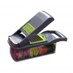 Puikios daržovių spalvos Patvari pjaustyklė, taupanti darbą, 3 peiliukai