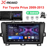 REAKOSOUND Android 2 Din 9 colių automobilinis radijas, skirtas Toyota Prius 09-13 kairiajam titano GPS navigacijos Wi-Fi veidrodžio jungtis Bluetooth FM radijas galinis vaizdas