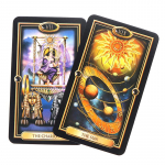 Lengvas paauksuotas Tarot anglų stalo žaidimas Būrimo prognozavimo kelių žaidėjų žaidimas