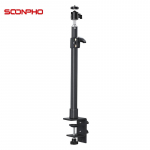 Soonpho LP09 Stalinis &scaron;viesos stovas su spaustukais su 1/4 varžtu LED žiedinei &scaron;viesai, reguliuojamas 32&ndash;52 cm tiesioginiam nuotraukų vaizdo įra&scaron;ų srautui