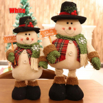 50/70/95cm Kalėdinė pakeliama lėlė Kalėdinės dekoracijos Figūrėlės Naujųjų metų Gimtadienio dovana vaikams Namų vie&scaron;bučio Kalėdiniai papuo&scaron;imai Small(50cm) balta