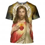 Anime God 3D spausdinimo mar&scaron;kinėliai Jesus Casual Streetwear Vyri&scaron;ki Harajuku Fashion Camisetas Hombre O-Neck Top mar&scaron;kinėliai M