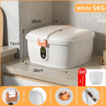 Virtuviniai maisto laikymo konteineriai Ryžių dėžutė 5KG 10KG Atspari vabzdžiams Drėgmei atspari grūdų dozatorius Miltų cukraus laikymo indai