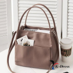 Ki&scaron;eninis dvipusis skersinis pirkėjo krep&scaron;ys (4 spalvos) 26x25x13.5cm juoda