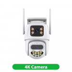 Trijų objektyvų trijų ekranų Wi-Fi PTZ kamera 6K 4K HD lauko IP kamera automatinio sekimo vaizdo stebėjimo CCTV kamera P2P ICSEE 4K Camera