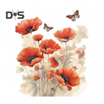 Raudonų gėlių drugelių tualeto lipdukas Nuimamas lipnus vandeniui atsparus PVC gyvenamasis kambarys Vonios siena Gėlėtas tualeto dangčio dekoravimo lipdukas Little Flower