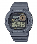 &bdquo;Casio&ldquo; standartinis skaitmeninis grafinis mėnulio fazės dervos dirželis, kvarcinis WS-1700H-8AV 100M vyri&scaron;kas laikrodis