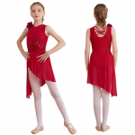 Mergaičių lyri&scaron;ka &scaron;okių suknelė, baleto gimnastika, triko, dailiojo čiuožimo kostiumas, blizgus blizgučiai, lotynų džiazo tango &scaron;okių drabužiai 5-6 Years bordinė