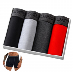 BONITOS 4vnt Boxers Vienspalvės Sexy Vyri&scaron;kos kelnaitės Medvilninės vyri&scaron;kos apatinės kelnaitės M