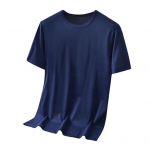 Unisex, grynos spalvos, apvalios, laisvos trumpos rankovės, megztinis per kaklą, laisvalaikio dėvėjimas vidutinio ilgio sportui 3XL