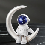 Astronautų figūrėlės Kalėdų derva Kosmininkas Mėnulio skulptūra Dekoratyvinė kosmonautų statulos Miniatiūros Dovana vaikams Žaislas namų dekoras