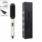 2 viename plaukų tiesinimo &scaron;epetėlis, lyginantis geležies LCD ekranas neigiamų jonų greitas įkaitimas nuo nuplikimo plaukų tiesinimo ir garbanojimo &scaron;ukos