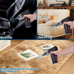 2 in 1 Air Duster ne&scaron;iojamas suspausto oro pūstuvas ir dulkių siurblys belaidis dulkių siurblys, skirtas klaviatūros kompiuterio valymui