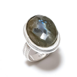 Labradorite Gemstone Handmade 925 Sterling Silver Gift Jewelry Ring Size 10 z7l71