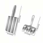 Nerūdijančio plieno mėsos kukulių gaminimo aparatas &ndash; efektyvus atpalaidavimas, nepridegantis įrankis tobuliems kotlečiams, falafeliams ir kt. &ndash; puikiai tinka gaminimo namuose entuziastams Three Tubes + Spoon