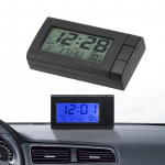 2 viename automobilinis LCD skaitmeninis ekranas laikrodis ir temperatūra automatinis laikrodis termometras