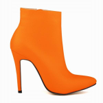 Moteri&scaron;ki trumpi aulinukai Seksualūs smailianosiai &Scaron;oninis užtrauktukas Super auk&scaron;ti kulnai Auk&scaron;takulniai 2024 Moteri&scaron;ki vakarėlių batai Botas De Mujer Didelis dydis 35-42 35 oranžinė