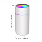 320 ml mini automobilio oro drėkintuvas Ne&scaron;iojamas oro gaiviklis su LED nakties lempute USB maitinimo alyvos difuzoriumi, skirtas automobilio salono priedams balta