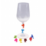 8 vnt. silikoniniai vyno taurės formos vyno taurių žymekliai gėrimų taurių identifikatoriai