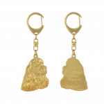 American Cocker Spaniel, Merry Cocker - Gilded key ring with dog, handbag decoration, luxury accessory by Art-Dog brand