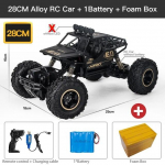 Nauja 1:12/1:16 4WD RC automobilis su LED žibintais 2.4G radijo nuotolinio valdymo automobiliai Buggy visureigių valdymo sunkvežimiai berniukų žaislai vaikams 28cm juoda