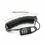 Dviračio užraktas Dviračio &scaron;almai Apsaugos nuo vagystės elastingumo spynų derinys Slaptažodis Plieninis dviračio užraktas su kabeliu One Size