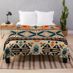 &bdquo;Boho Navajo&ldquo; ra&scaron;to i&scaron;metimo antklodė, vilnonė antklodė Itin mink&scaron;ta, jauki, lengva, patogi, &scaron;ilta miegamajai sofai sofai, karalienės dydžio 30x40in
