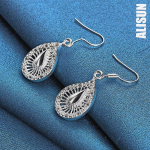 925 sterlingo sidabro vandens la&scaron;elių formos auskarai, madingi vestuviniai papuo&scaron;alai 1.30*1.70cm