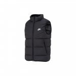 Nike Vienos spalvos Stovintis Apykaklės Užtraukiamas Laisvalaikio Pūkinis Liemenė Vyri&scaron;kos Liemenės Juoda FB8184-010 XXXL black