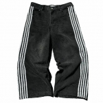 Unisex Streetwear Džinsai Y2K Džinsinės Kelnės Hip Hop Retro dryžuotos siuvinėtos Baggy Jeans Vyri&scaron;kos moteri&scaron;kos kelnės auk&scaron;tu juosmeniu plačiomis kojomis M
