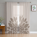 Gėlė Dahlia Tiulis Užuolaidos Svetainė Virtuvė &Scaron;ifoninė Užuolaida Miegamasis Balkonas Permatomos Užuolaidos Mados namų dekoras 135W x 114H(cm)
