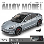 1/24 Tesla Model 3 lieto lydinio automobilių modelių kolekcija, papuo&scaron;alai, gimtadienio dovanos, garsas ir &scaron;viesa, kalėdinės dovanos, žaislai vaikams