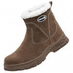 Žieminiai vyri&scaron;ki odiniai zom&scaron;iniai saugos batai Anti-Scalding Pramoniniai Anti-Smash Anti-Puncture Darbiniai batai Lauko vyri&scaron;ki sniego batai 45 chaki