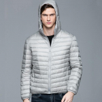 Vyri&scaron;kas pūkuotas žieminis paltas madingas su gobtuvu 90% baltų ančių pūkų striukės ultralengvas pūkinis paltas ne&scaron;iojamas plonas pūkinis parkas 5XL 6XL S
