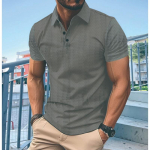 Vasariniai polo mar&scaron;kinėliai su užtrauktuku ki&scaron;ene vyri&scaron;kiems sportiniams polo mar&scaron;kinėliams S raudona