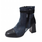 2024 m. auk&scaron;tos kokybės moteri&scaron;ki batai užtrauktuku Moteri&scaron;ki batai rudeniniai kvadratiniai pir&scaron;tai mi&scaron;rių spalvų nuogi batai vidutinio pakulno Zapatillas De Mujer 35 tamsiai mėlyna spalva