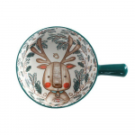 Naujas kūrybingas mi&scaron;ko gyvūnų namų dekoravimo viengubas makaronų keraminis dubuo Elk