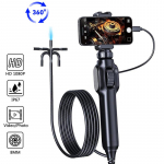 &Scaron;arnyrinis borescope 1080P 360&deg; vairavimo endoskopas su &scaron;arnyriniu automobilių tikrinimo kamera su 8 LED lemputėmis, skirta Android / IOS juoda