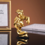 Mini dervos mėgėjų statula figūrėlė, besibučiuojanti laikysena Modelis Amatai Skulptūra Ornamentas Namų dekoras Darbastalio vyno spintelės apdaila