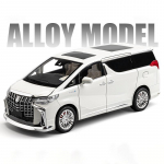 Nauja 1:18 Toyota Alphard MPV negabaritinių lydinio modelio automobilių žaislas, liejamas metalas, garsas ir lengvas automobilis vaikams, automatinių durelių lydinio automobilis berniukui balta