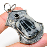 Ocean Fume Agate, Spinel 925 Sterling Silver Jewelry Pendant 2.56 b9w60