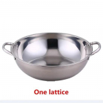 28&ndash;30 cm nerūdijančio plieno 1,5 mm 2 grotelių stora dviguba ausų sriubos viryklė Hot Pot Twin Divided Indų indukcinė viryklė 28cm